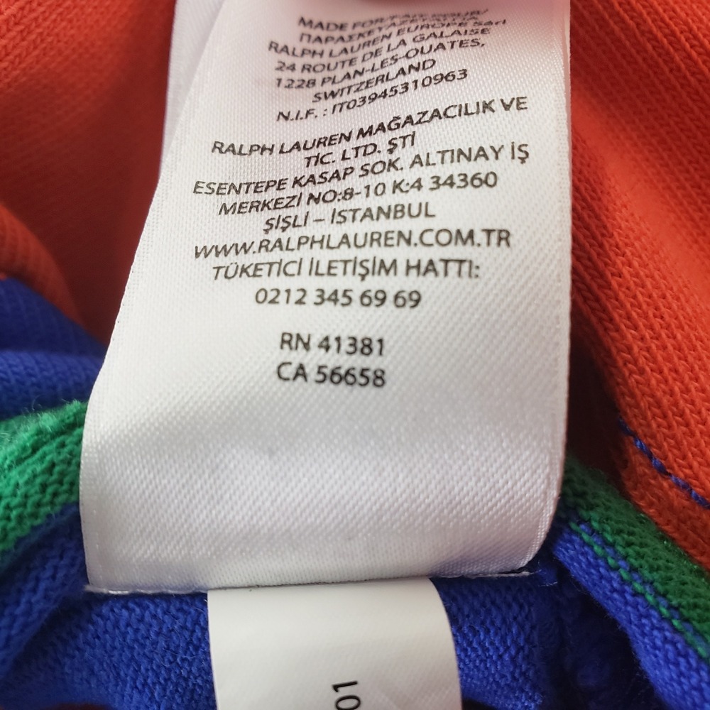 Polo Ralph Lauren P-93 RLPC67 Rugby Shirt Mens Small Multi Colorblock Big Pony - Picture 3 of 9